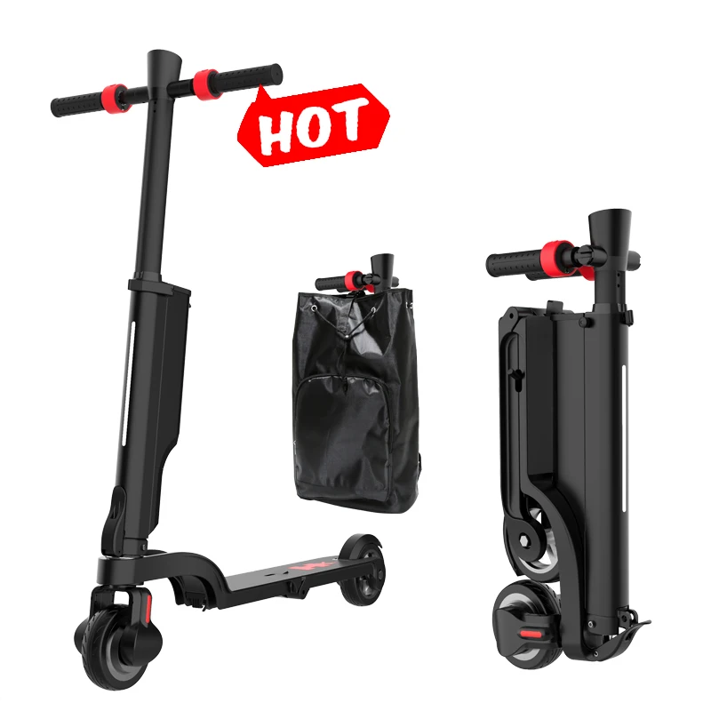 KIXIN Mini aluminum alloy X6 electric scooter 250W 20km/h led display escooter for kids kick backpack riding scooter with light