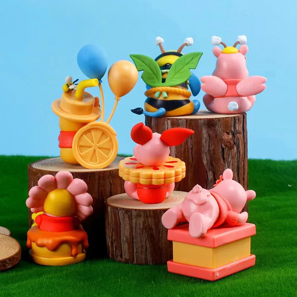 Car Decoration Accessories 3D PVC Dolls Toys Lovely Cartoon Bear Action Figures Party Gifts Wholesale Custom Action Figure Sets