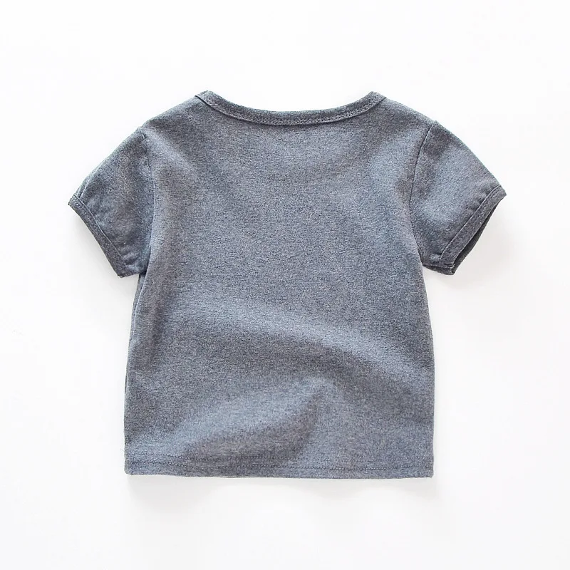
Kids Baby T-shirt Unisex Tshirt Knitted Toddler Top Short Sleeve Children Baby 2020 Summer Tee White Gray Black 