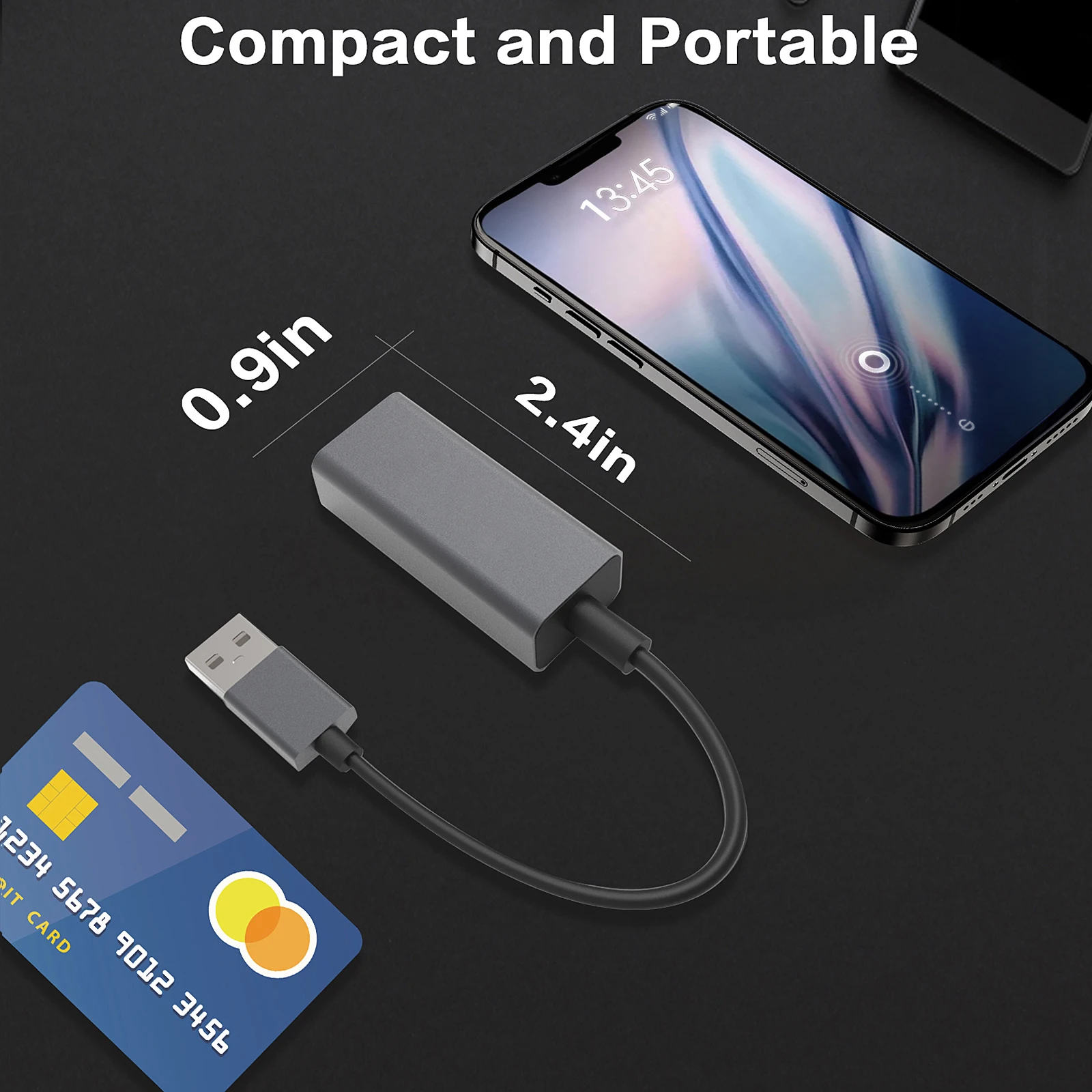 High quality wide compatibility USB A to Ethernet RJ45 Adapter USB Lan for Laptops MacBook Surface macOS Windows Linux