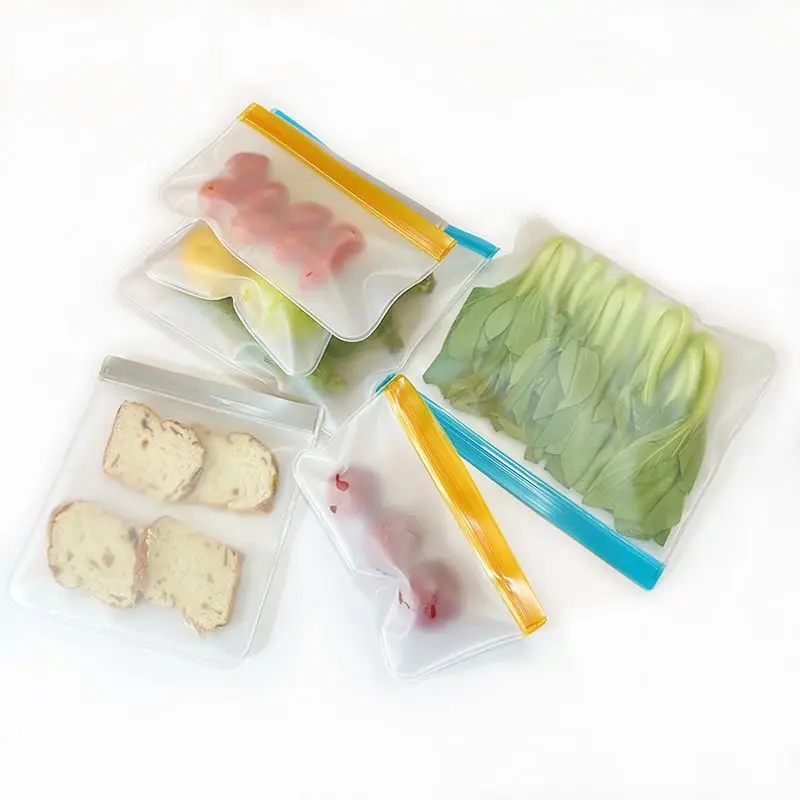 PEVA Refrigerator Cooler Bags Best Price Transparent Reusable Freezer Food Storage Bags For Fruits Vegetables