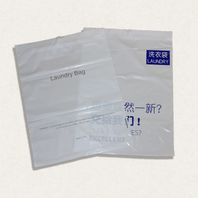 Wholesale Disposable polyethylene Laundry Bag for Hotel Rooms with Drawstring
