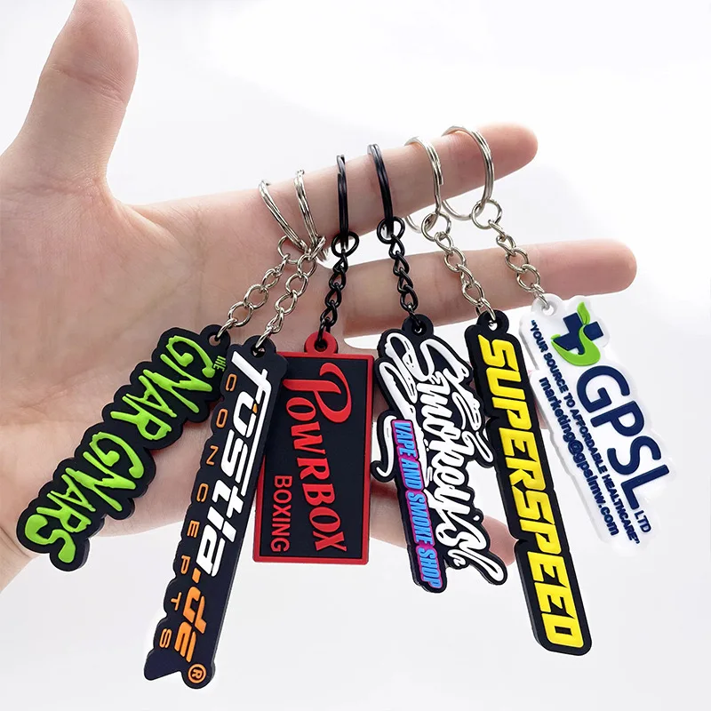 Custom 2d Soft Pvc Keychain Key Chain Logo Soft Rubber Keychains Silicone Keyring Rubber Personalized 3d Customized Key Chain