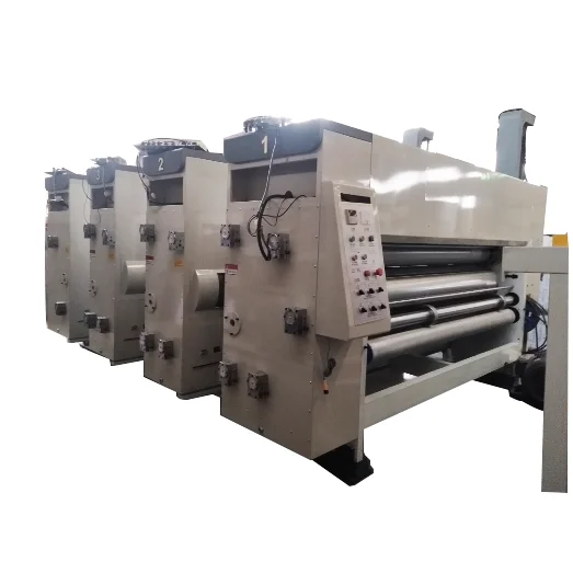 Hot Sale in stock Semi Automatic 2 Color die cutting Machine Chain Feeding Printer Slotter Die Cutter Machine