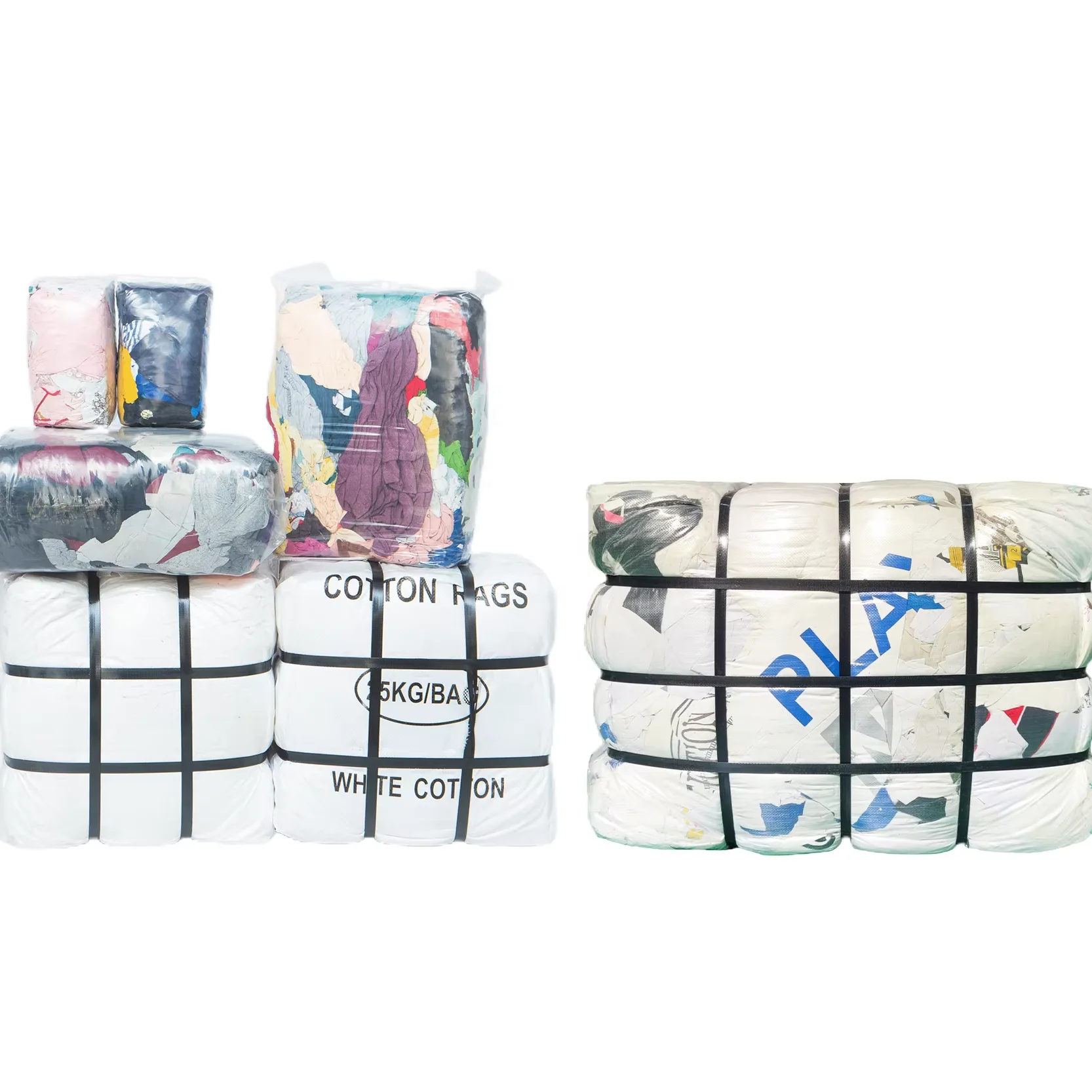 Best Price Fast Delivery Time Industrial Wiping Rag Dark Coloured T-shirt Rags 100% Cotton Rags for cleaning Textile Waste