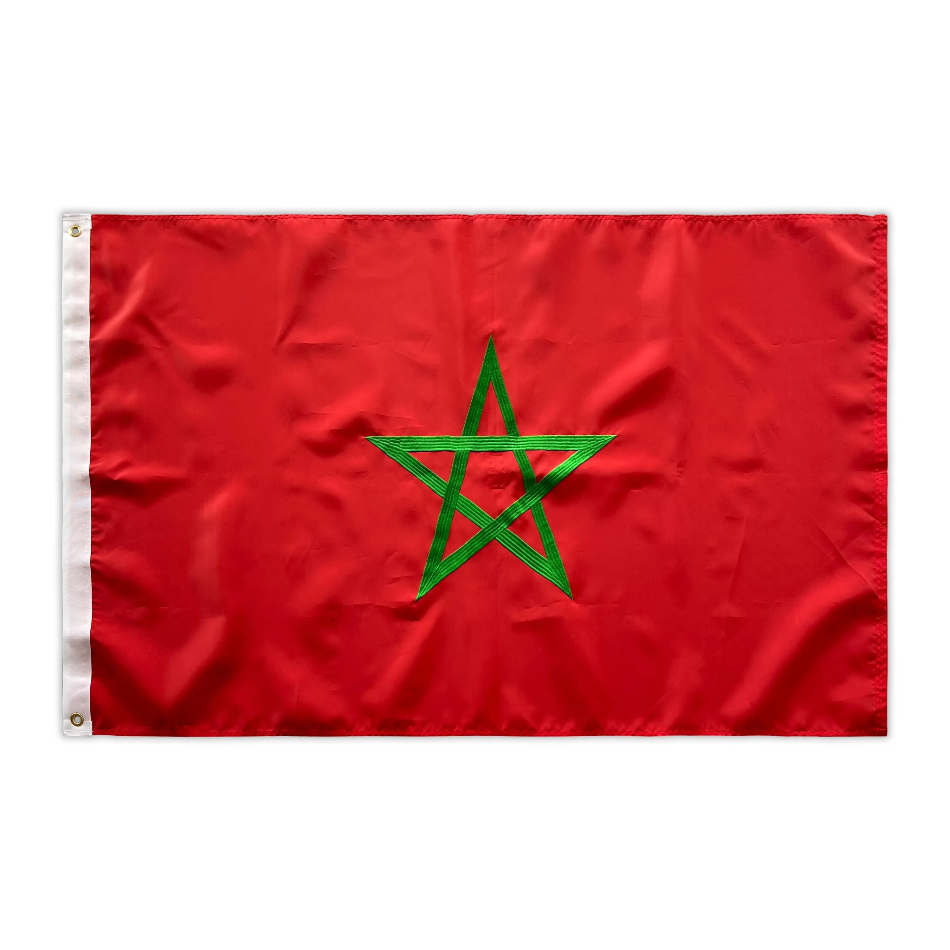 Custom Print 90X150cm 3X5 Ft Polyester Flying Indoor Outdoor Moroccan National Country Flag With Brass Grommet