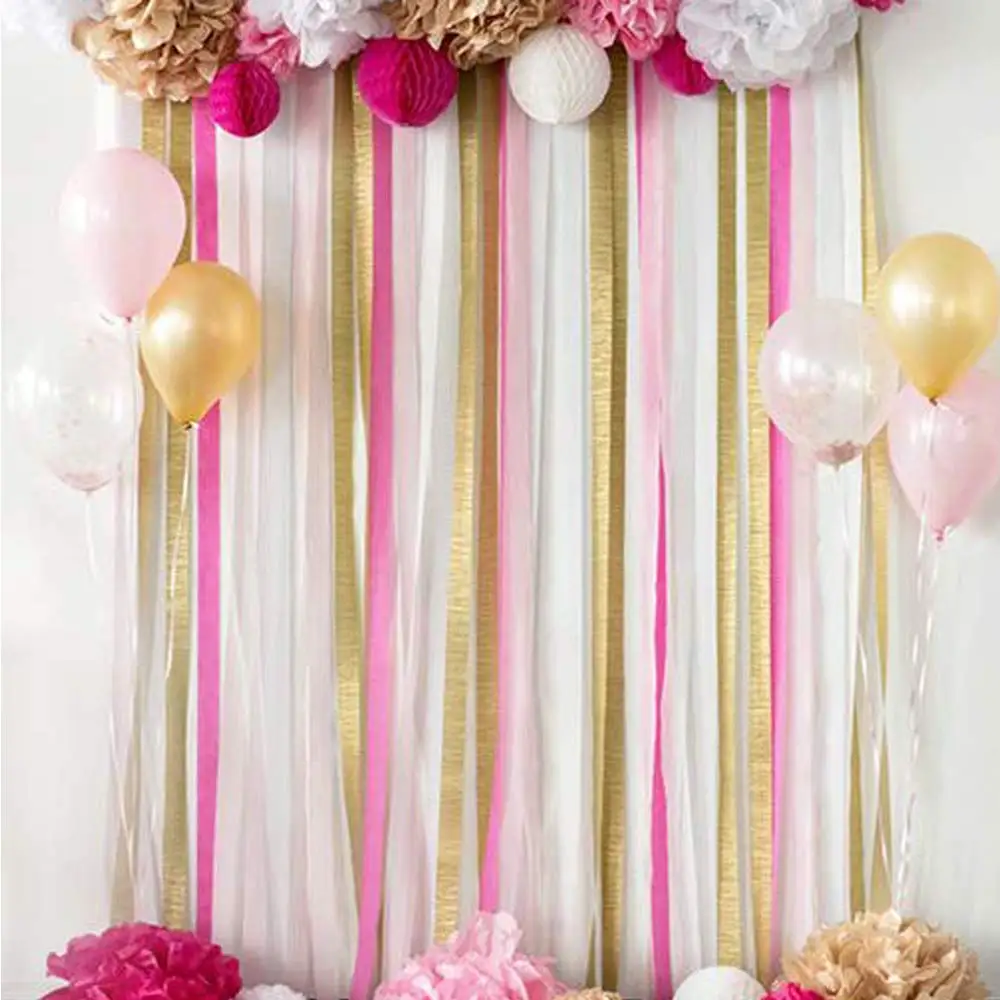 Fiestas decoracion colorful  tissue paper party streamer for party backdrop Birthday Wedding Babyshower decorations