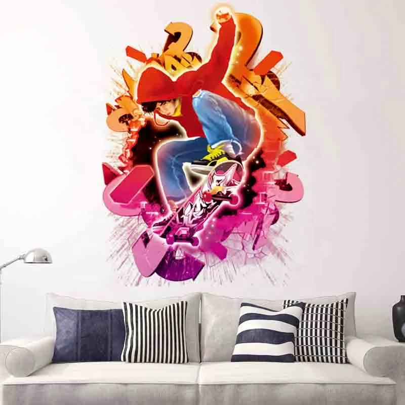 factory custom Dj sticker Home Decoration custom vinyl Waterproof Sticker Removable PVC skateboard wall stickers
