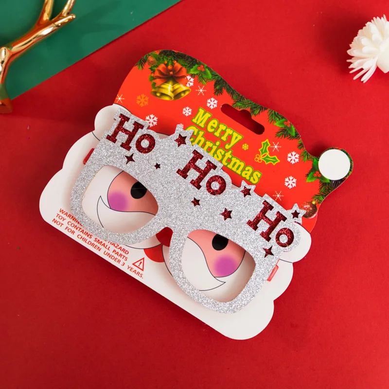Christmas Paper Eyeglasses Wholesale Custom Glasses Frame Christmas Photo Booth Props Accessories