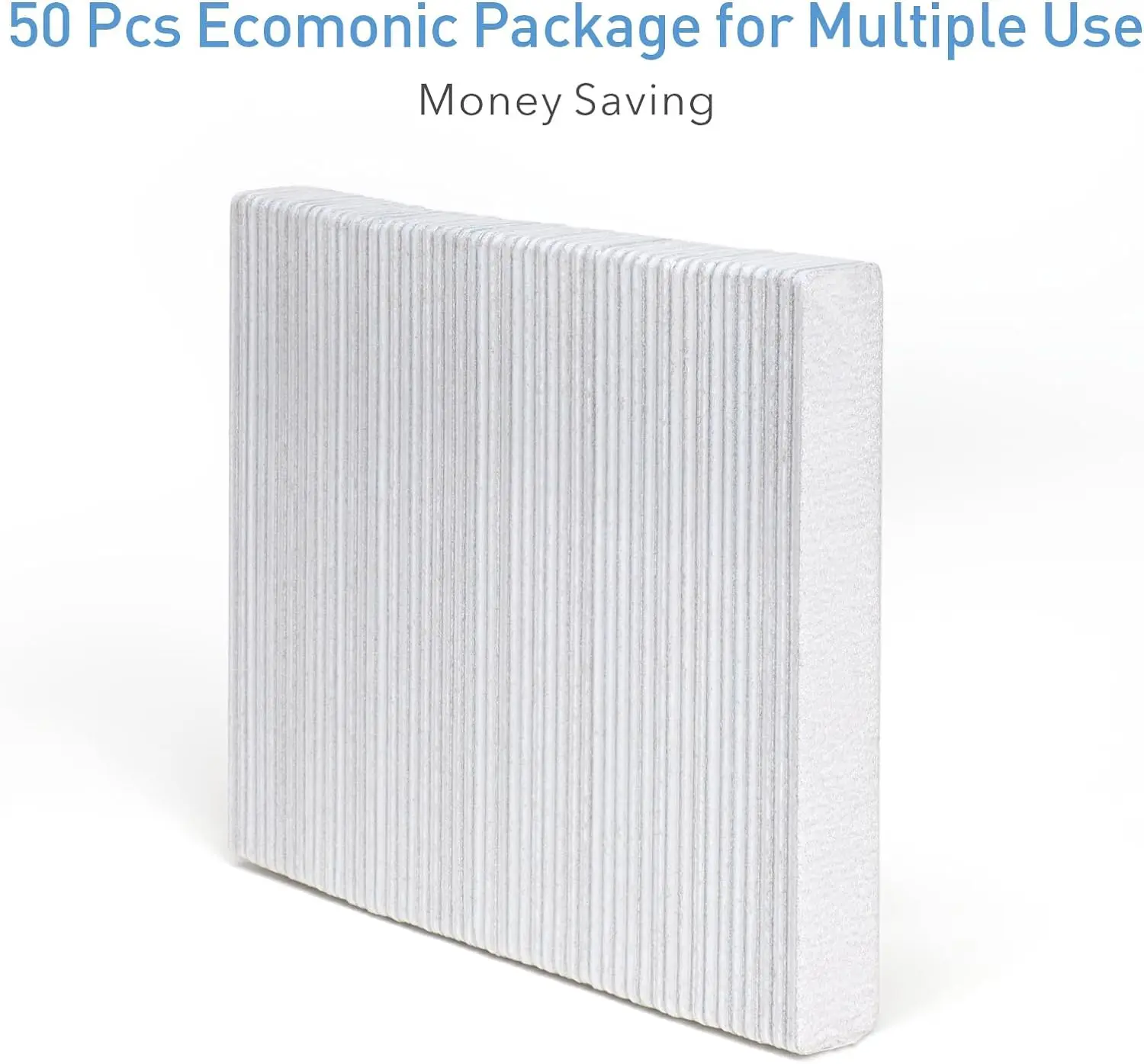 Nail Files Fingernail Files 80/80 Grit Emery Boards for Nails Professional Nail File Bulk Washable for Acrylic Gel Dip Powder