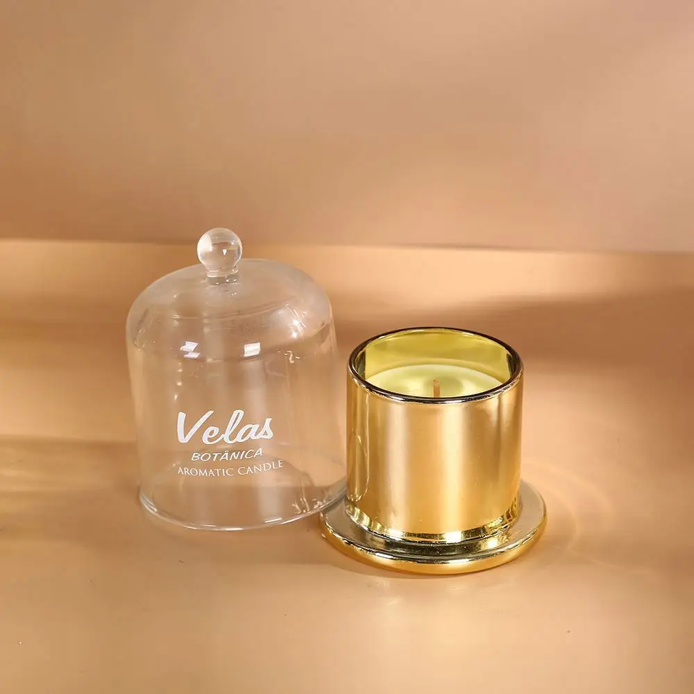 Golden Bell jar glass SPA essential oil tropical style scented candle