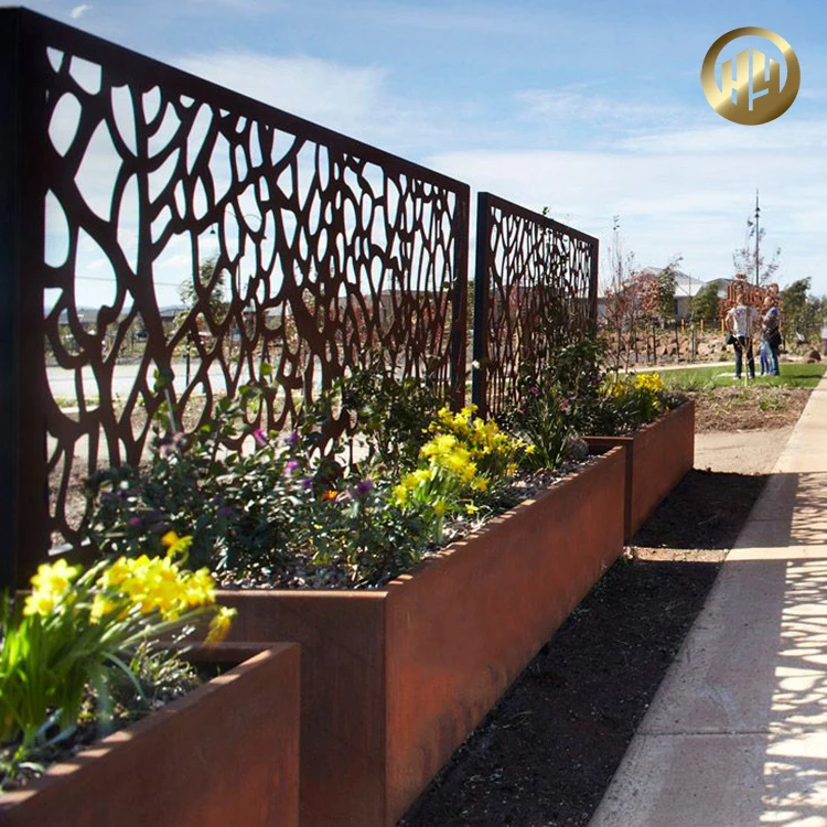 Rectangular Corten Steel High Quality Rusty Planter Pot For Plants