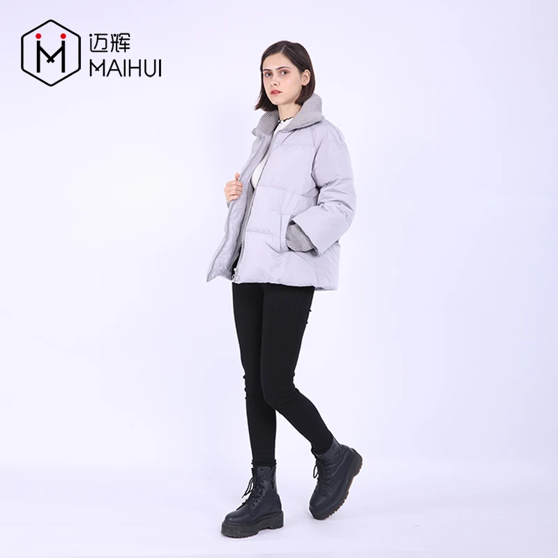 New Design Women Quilted Jacket Eco-Friendly Knit Cuff Padded Jackets