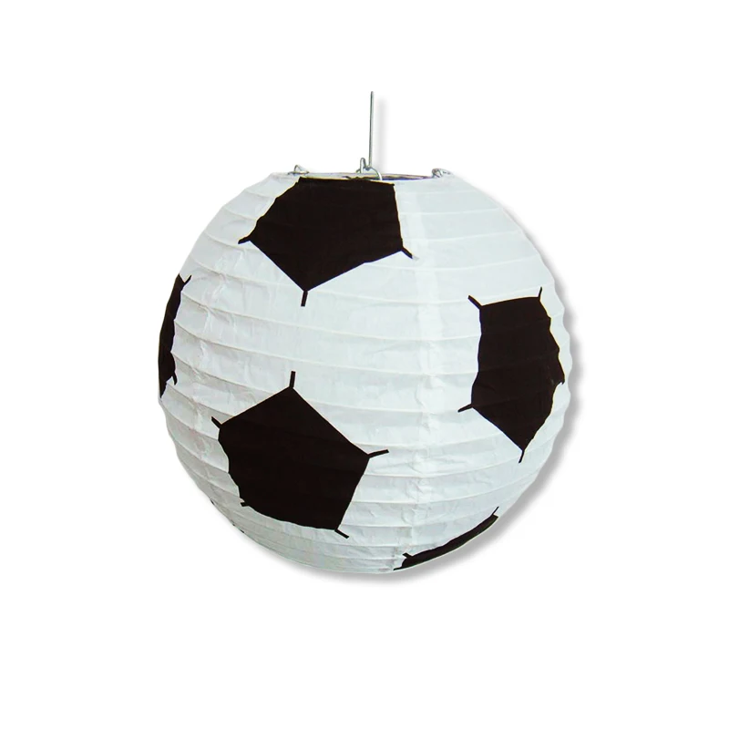 Popular Design Party Decoration Handmade Football Printing Paper Lantern