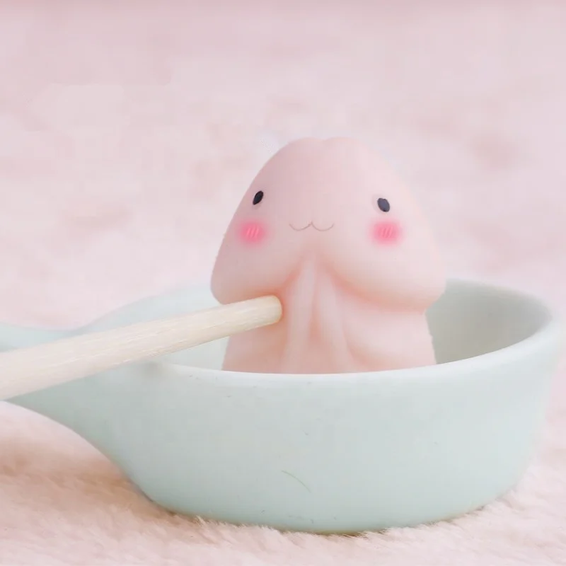 
exisiting stock cute plastic rubber penis shape mini squishy toy mochi squishies 