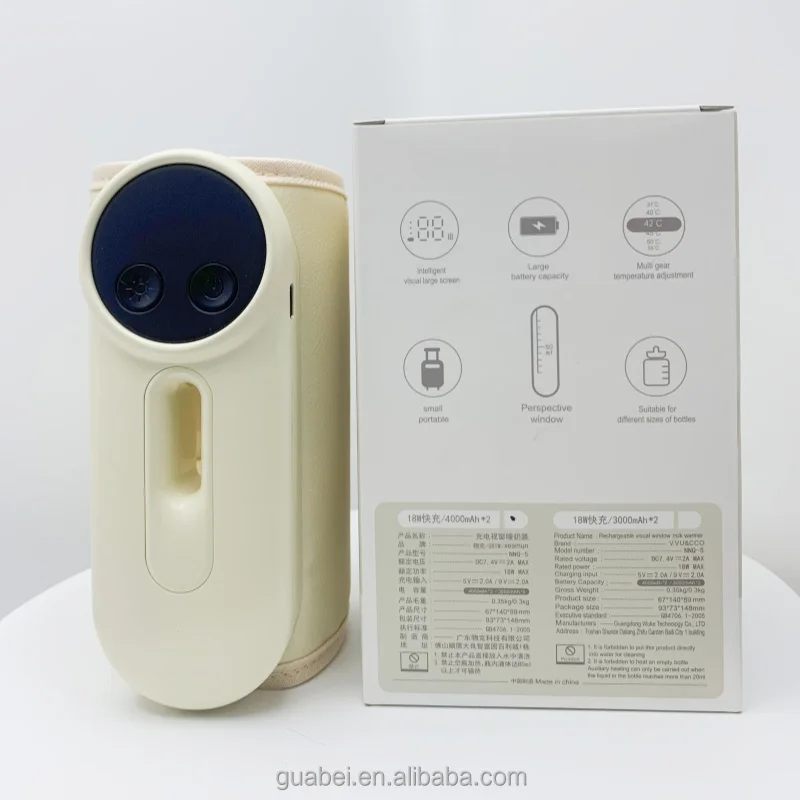 2024 New Arrival Smart Display USB Travel Baby Food Makers Bottle Warmers Wireless Milk Bottle Heater For Wholesale