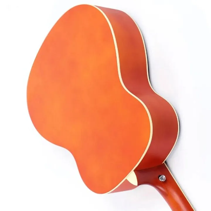 Natural Wooden Color Genesis 37 Acoustic Guitar 37-Inch Steel String for Intermediate Regeneration in Music School Yoga Pilates