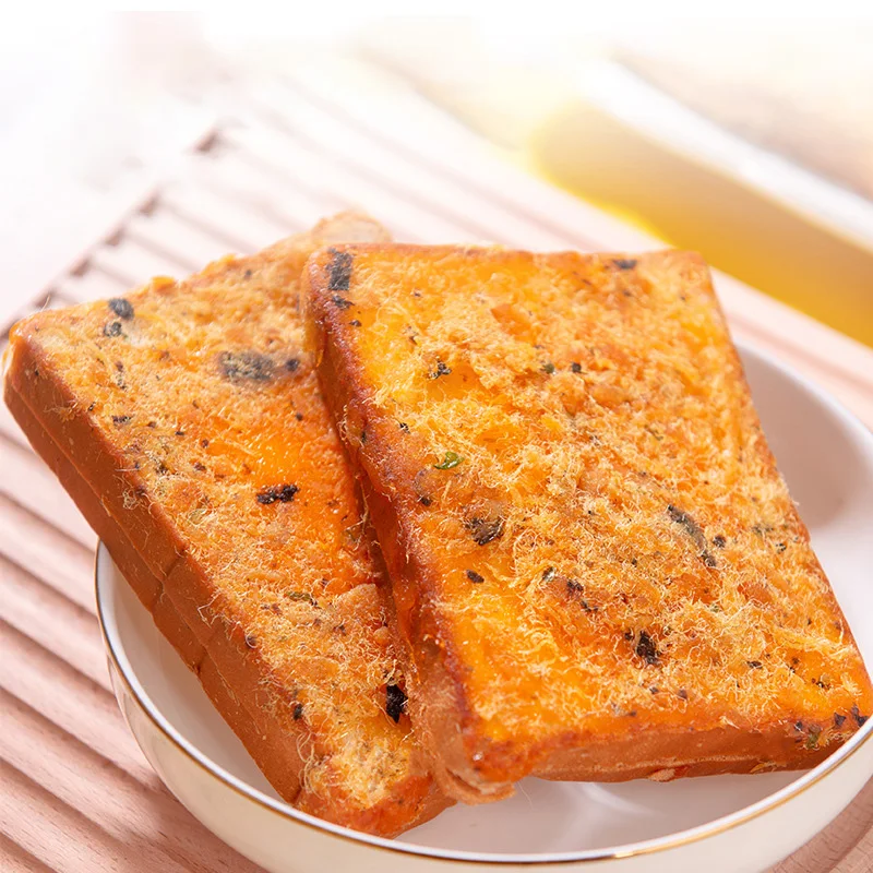 bulk healthy food breakfast substitute meat floss and seaweed bread soft bread meat floss seaweed toast squishy bread