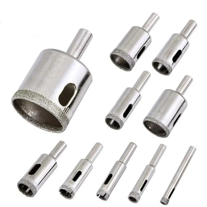 10pcs Stone Tile Drill Bit Diamond Coated Marble Glass Ceramic Hole Opener