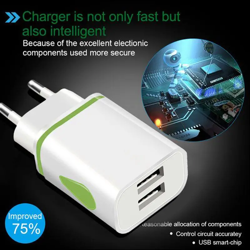  Оптовая продажа зарядное устройство для мобильного телефона с 2 USB-портами iPhone и