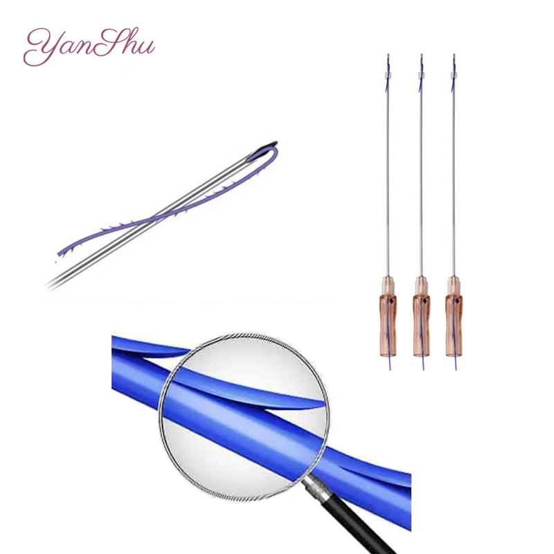 
korea pdo thread lift cog 4-1 21G*60mm line carving large v-line lifting compact serrated line lift body skin 