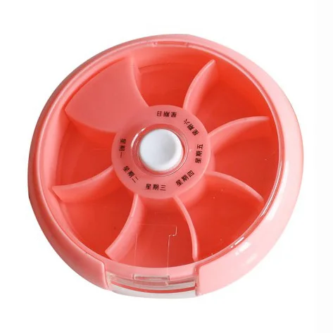 Custom Logo Travel Tablet Grinder Pulverizer Medicine Crusher with Pill Box