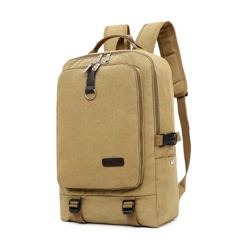 Hot Sales Minimalist Solid Color Large Capacity Laptop Bag Leisure Travel Multi Pocket Backpack