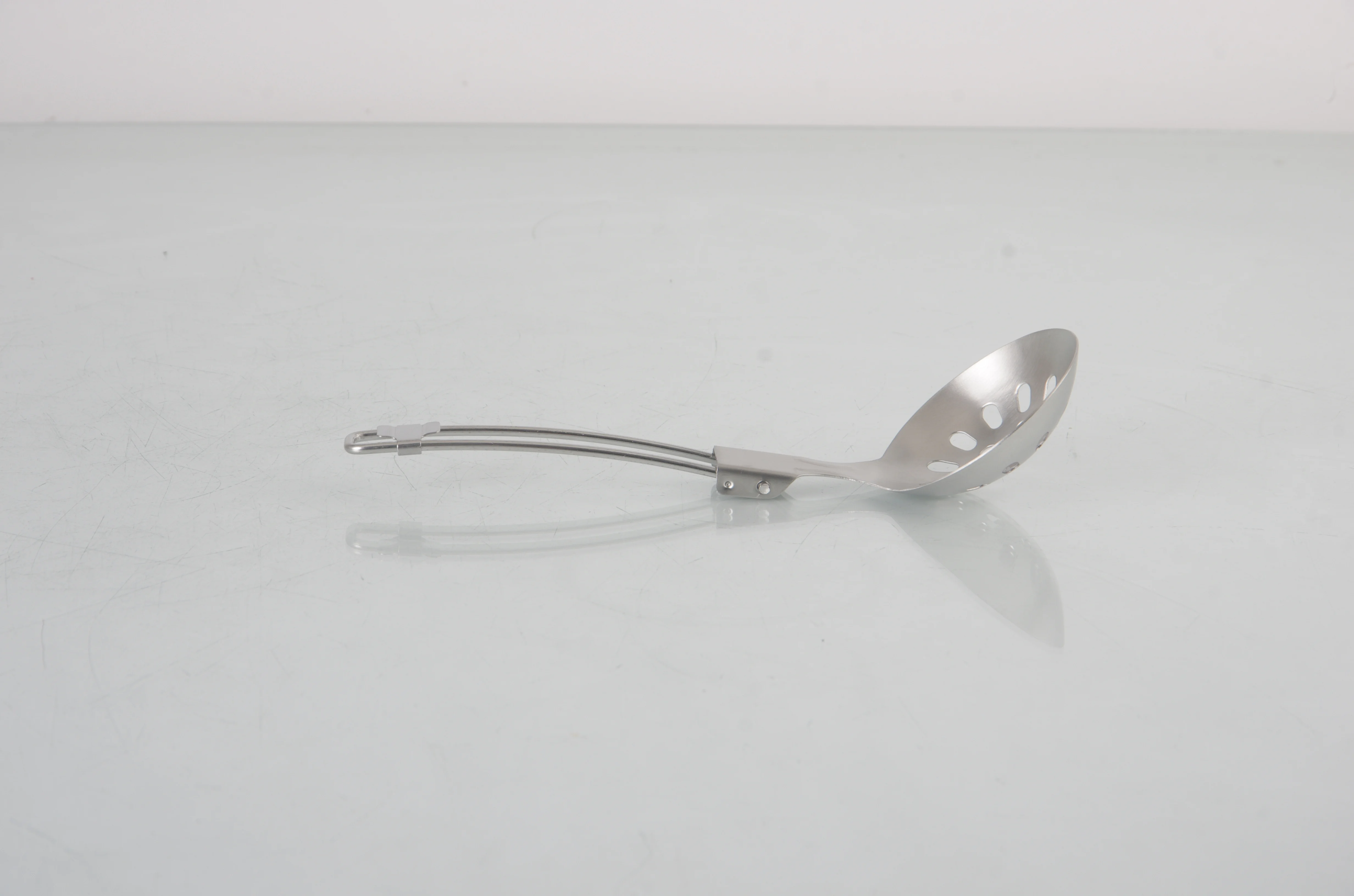 CAMPING COLANDER OUTDOOR TABLEWARE STAINLESS STEEL 304 COLLAPSIBLE SCOOP  PICNIC TOOLS COOKING FOLDING NOODLE SPOON UTENSILS