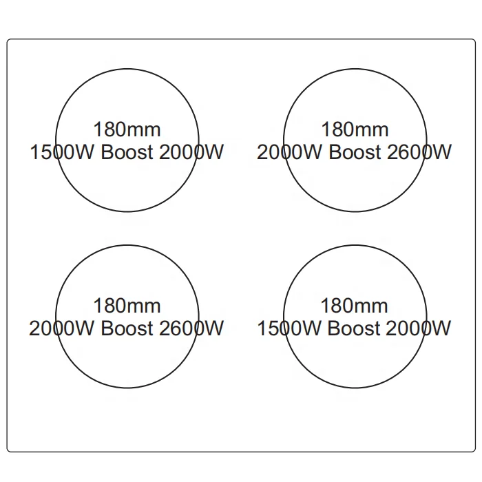 
OEM Supplier of Induction Hob 7000W 4 burner 