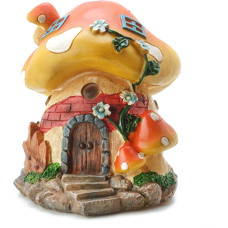 Миниатюрные украшения ручной работы на заказ, миниатюрный домик из смолы в виде сказочных садовых грибов,