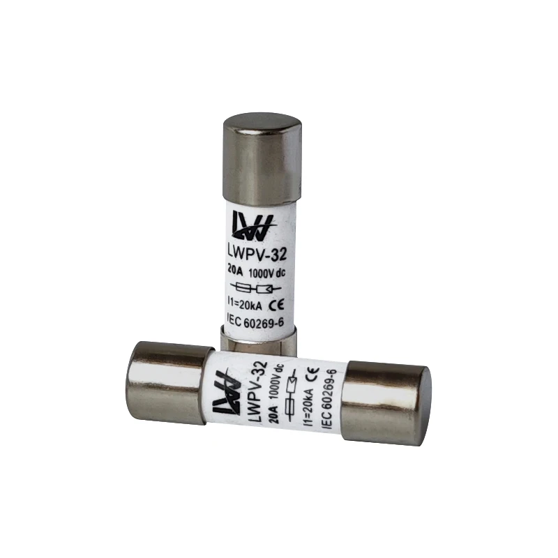 Solar DC cylindrical fuses 15A 25A 32A 1000V DC ceramic fuses 10x38mm