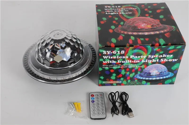 Rgb Par Full Color Rotating Lamp Crystal Wireless  Party Led Magic Ball Light