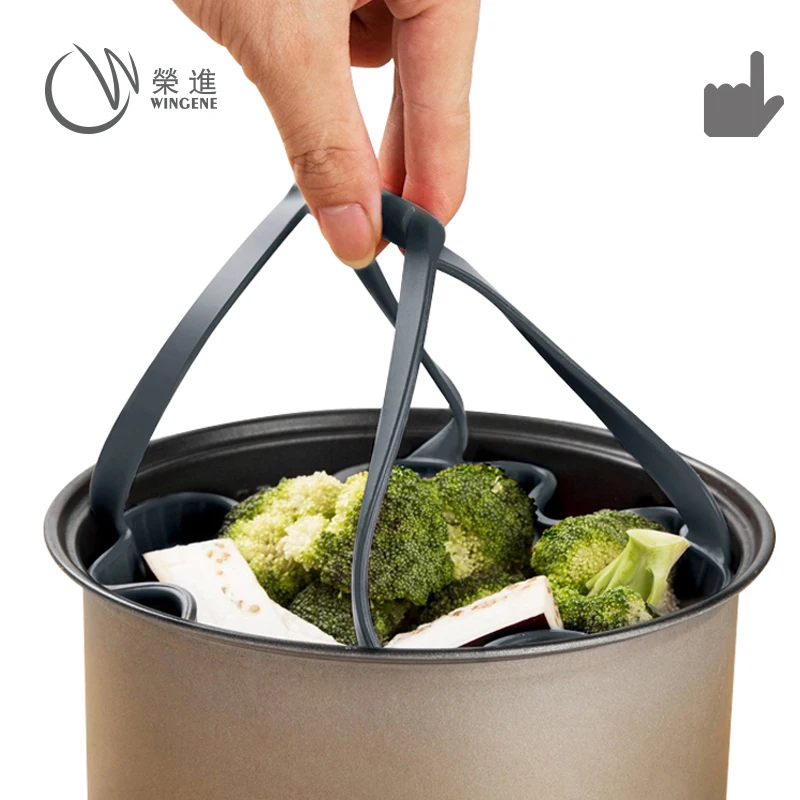 Silicone Steamer Basket/Factory Food Grade Silicone Kitchen Steamer Vegetable Steamer