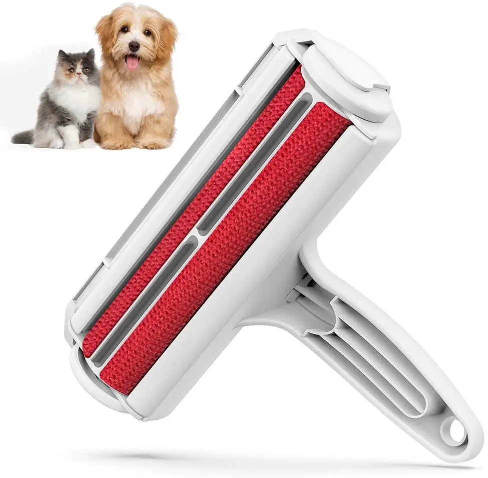Pet Hair Remover Roller - Dog & Cat Fur Remover with Self-Cleaning Base - Efficient Animal Hair Removal Tool