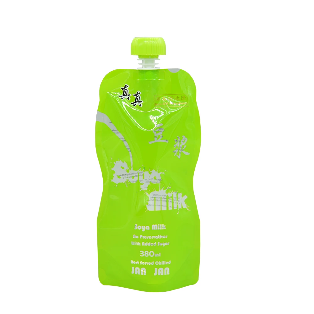 Microorganism tested 250ml  500ml milk  refill  aluminum foil stand up pouch with spout plastic packaging bag Bags