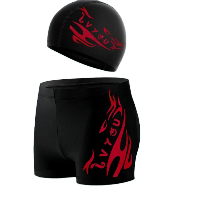 Custom Men's swimming trunks five-point boxer large size hot spring swimming trunks fashionable three-dimensional printing