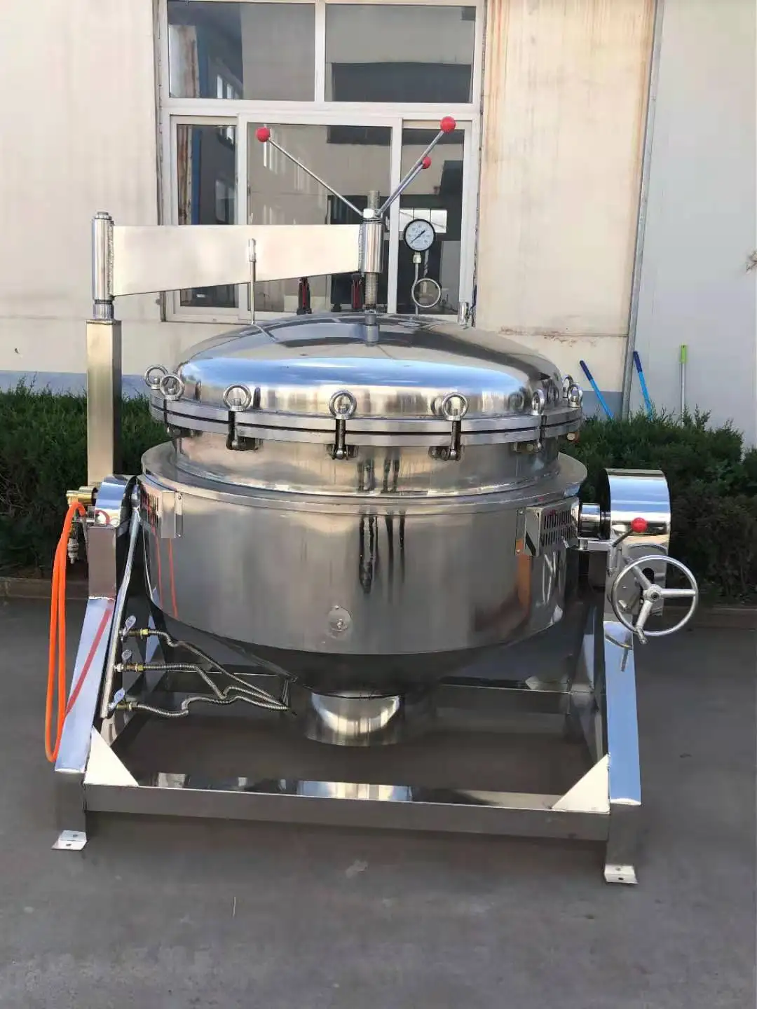 Stainless steel heating cooking boiler paste 100L 200L 300 liters jacketed kettle steam