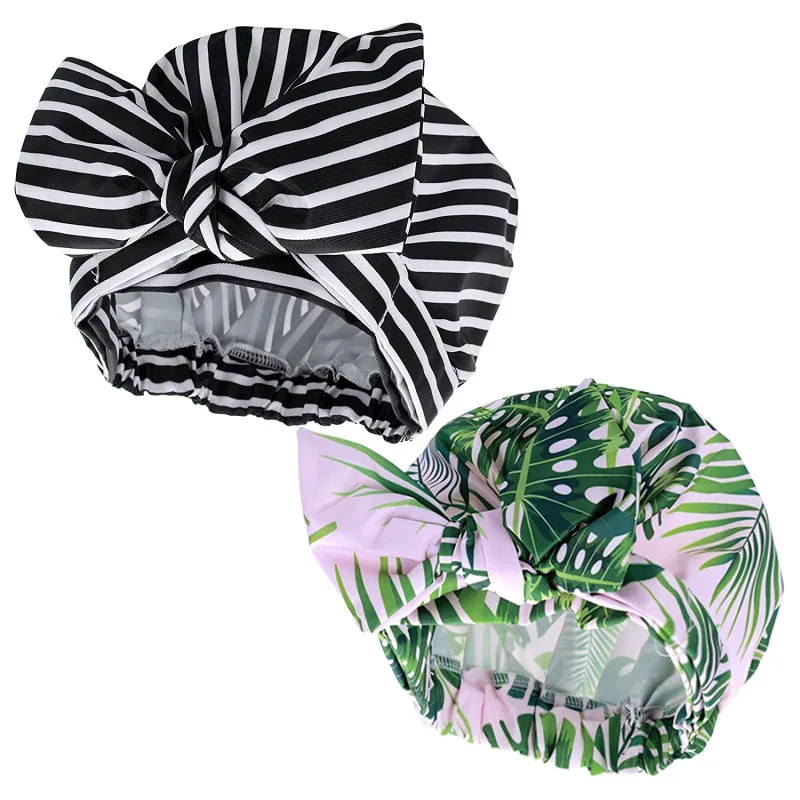 Wholesale Shower Cap Satin Hair Bonnet For Women Shower Reusable Bonnets Cap