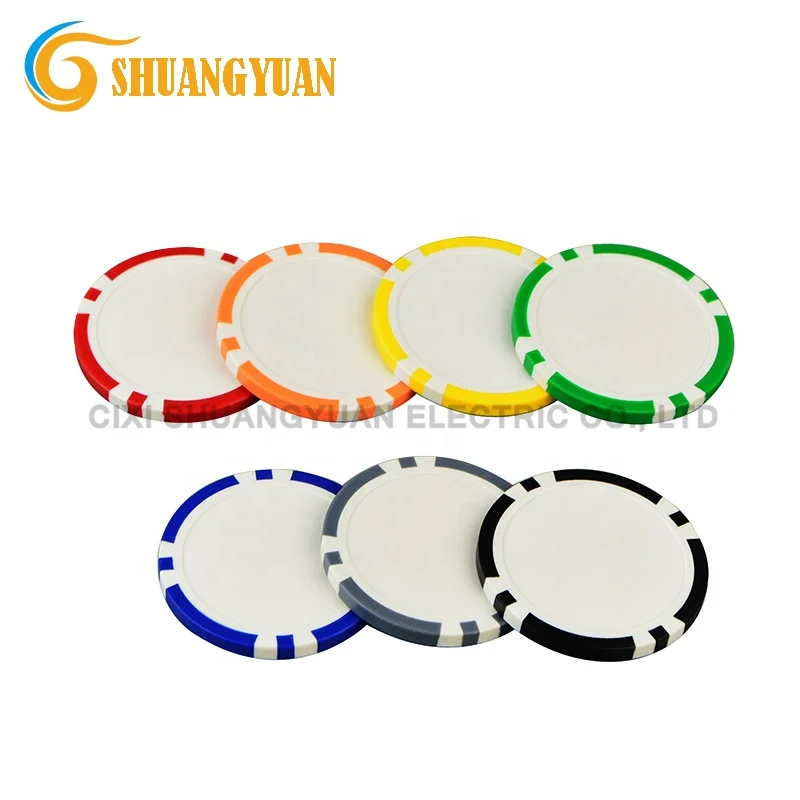 11.5g ABS 8-Stripe Blank Poker Chip For Custom Printing Golf Ball Markers Custom Logo Golf Poker Chips