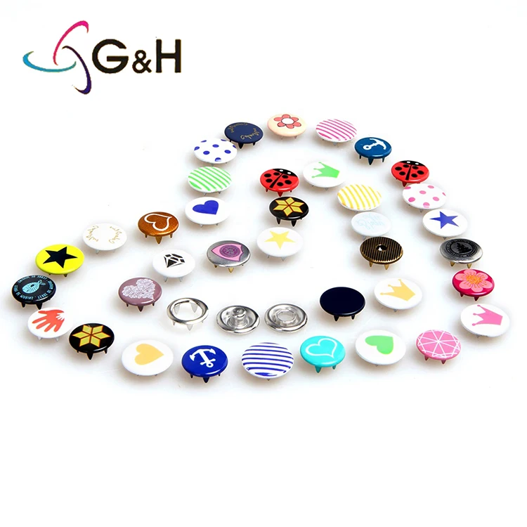 Hot sell 14mm 15mm 20mm 21mm snap button clothing ring prong snap button