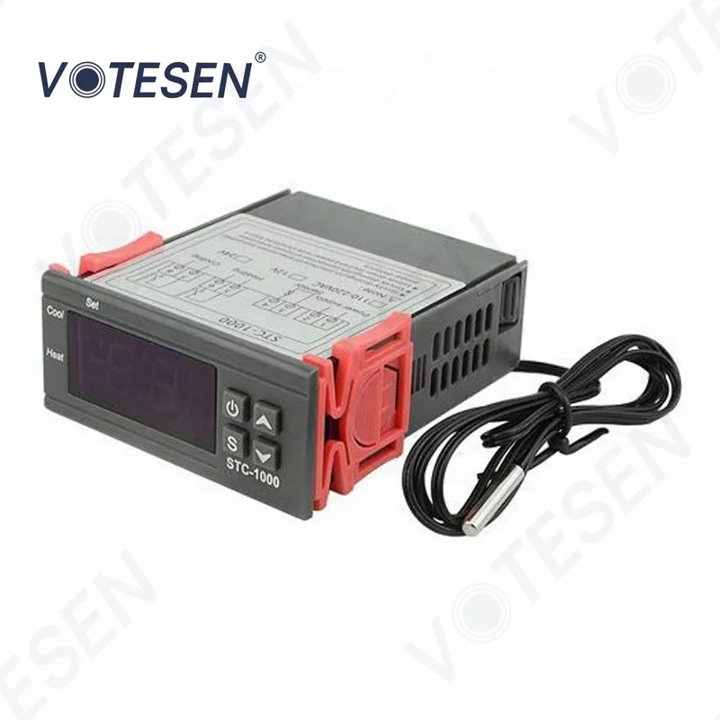STC-1000 Thermostat for Incubator Digital Temperature Regulator Controller Two Relay Output with 1M Sensor 110~220VAC