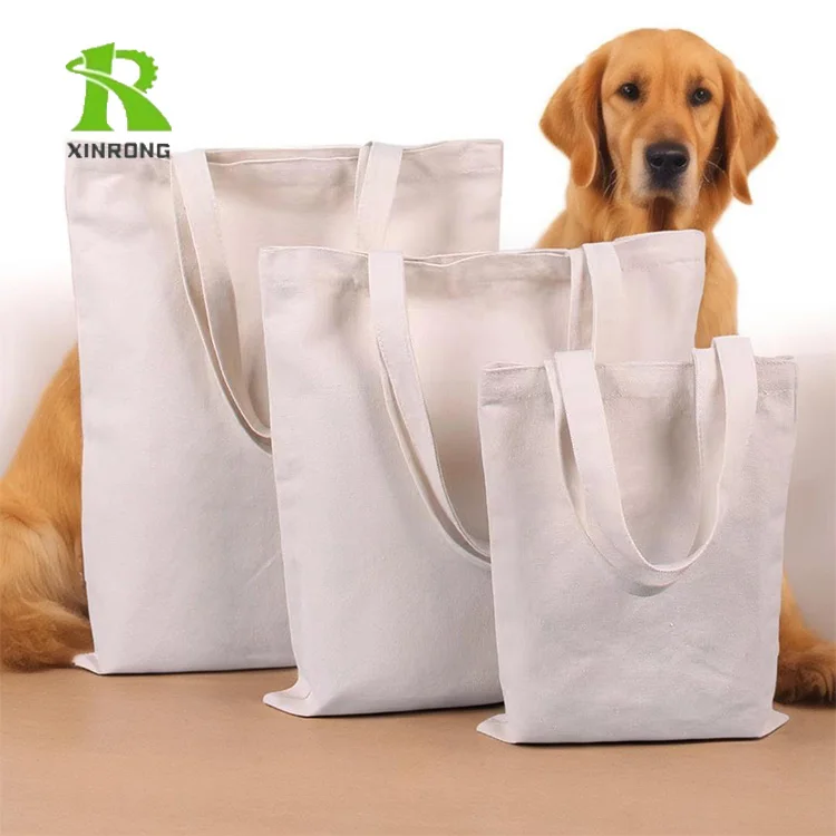 Custom Logo Size Printed Eco Recyclable Reusable Plain Bulk Large Cotton Canvas Grocery Shopping Tote Bag