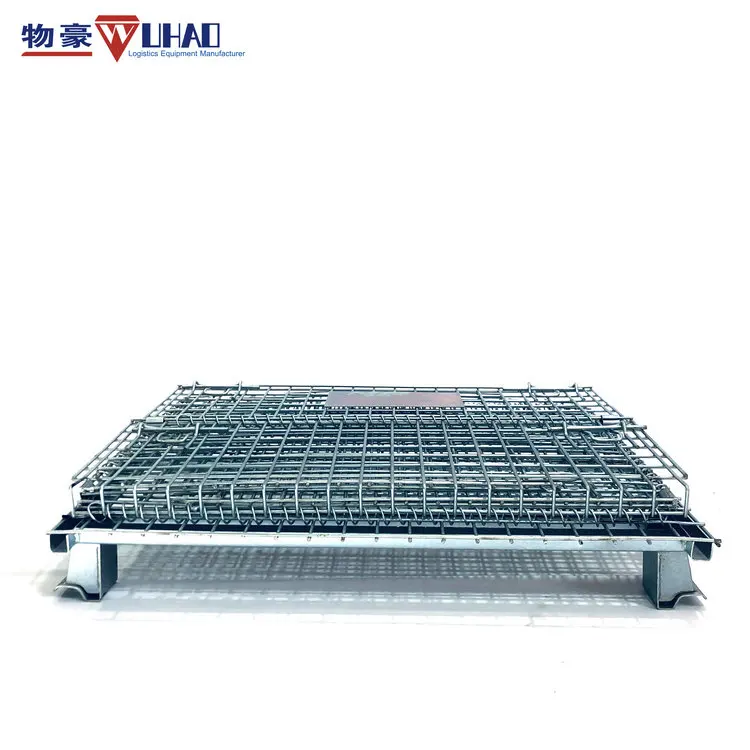 Wire Mesh Cage Type and Heavy Duty Scale storage boxes & bins,Stackable Steel Industrial Storage Pallet Cage