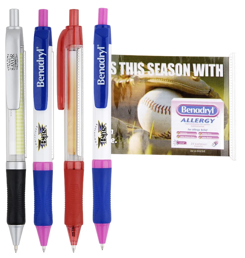 Factory Direct Sale Promotional Advertising Recycled Paper Roll Ballpoint Pen Plastic Flag Banner Pen