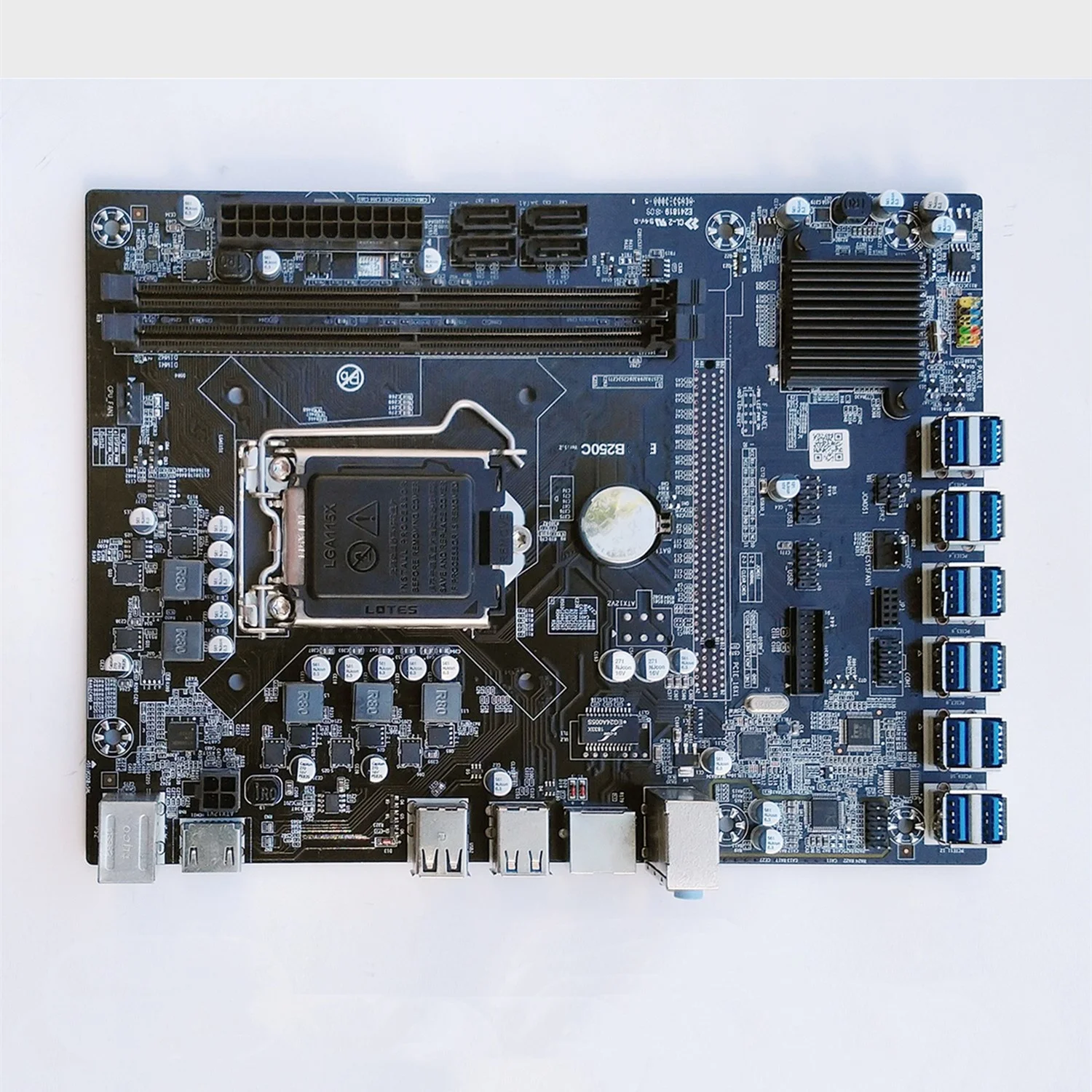 Материнская плата B250C V1.0 12P 1X с 12 графическими картами и чипсетом Intel B250