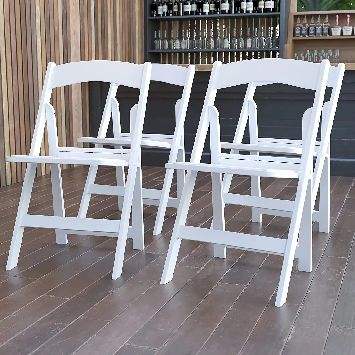 Wholesale Portable Stackable White Resin Folding Plastic Chairs Clear Acrylic Plastic Folding Chairs for Events Wedding Party