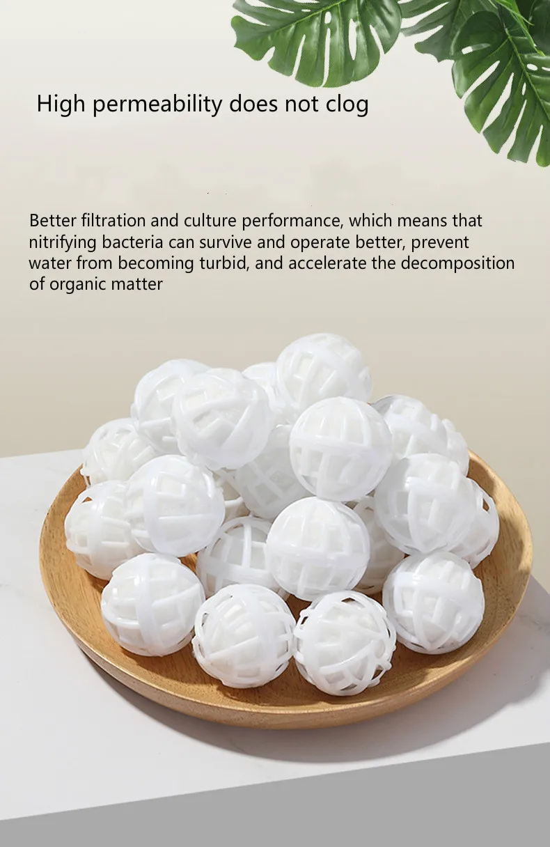 2023 white Magic Bio Balls Nitration Ball Aquarium Fish Tank Filter Media Water Purification Filter Material