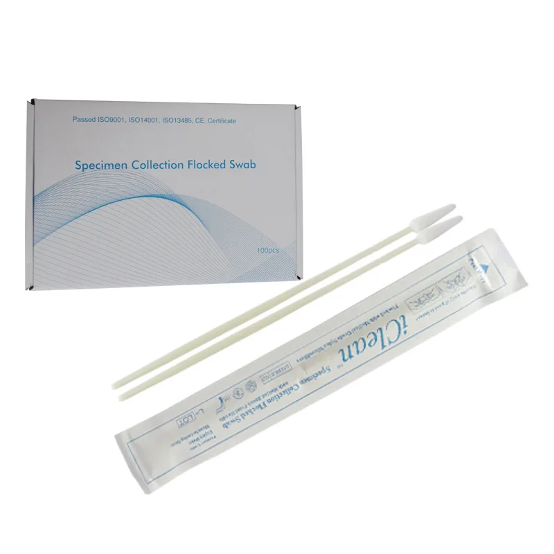 Nylon Flocked Women Cervical Dry Sampling Female Specimen Collection Hpv Swab