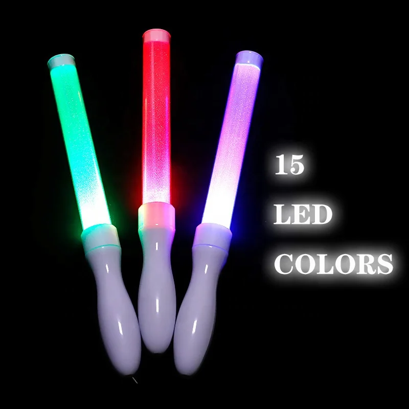 15 RGB colors DMX Control Luminous LED Flashing Light Stick AUDIO Function Field Controlled Glow Stick For Party Concert