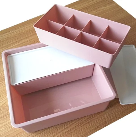 Plastic sock or underwear storage box